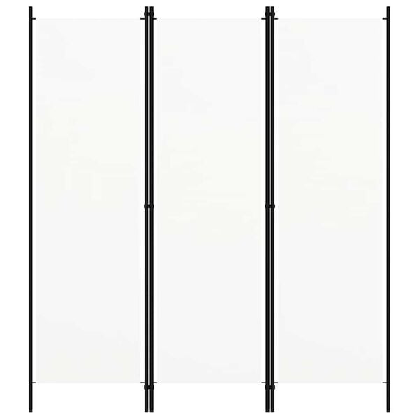 vidaXL مقسم غرفة ذو 3 ألواح أبيض 150&times;180 سم