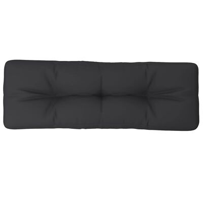 vidaXL وسادة أريكة طبلية أسود 120×40×10 سم