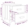 vidaXL خزانات جانب السرير 2 ق أبيض 40×35×44.5 سم خشب صنوبر صلب