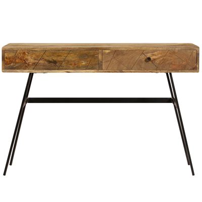 vidaXL طاولة كتابة ذات أدراج خشب مانجو صلب 110×50×76 سم