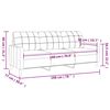 vidaXL أريكة 3 مقاعد لون رمادي داكن 180 سم قماش