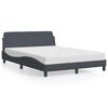 vidaXL إطار سرير "Dover" رمادي داكن 140&times;200 سم مخملي