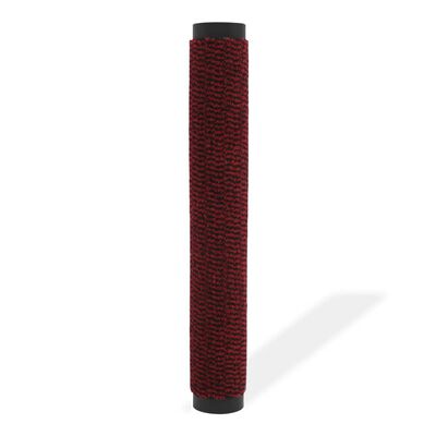 vidaXL سجادة مكافحة الأتربة مستطيلة خصل وبر 40×60 سم لون أحمر