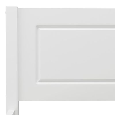 vidaXL إطار سرير خشب صنوبر صلب أبيض 100×200 سم