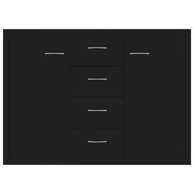 vidaXL خزانة جانبية أسود 88×30×65 سم خشب حبيبي