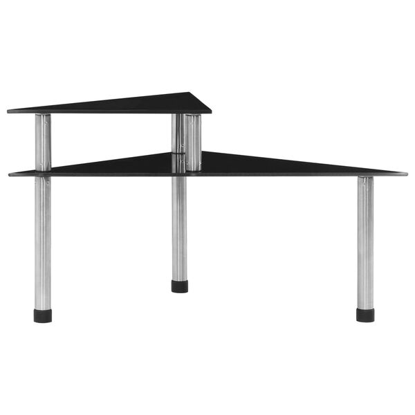 vidaXL رف مطبخ أسود 49.5&times;35&times;26 سم زجاج مقسى