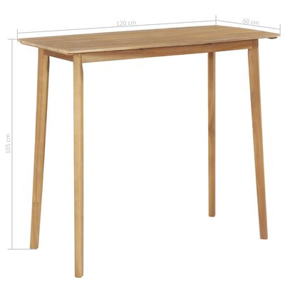 vidaXL طاولة بار 120×60×105 سم خشب أكاسيا صلب