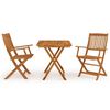 3058257 vidaXL 3 Piece Folding Garden Dining Set Solid Acacia Wood (313597+313601) - Untranslated