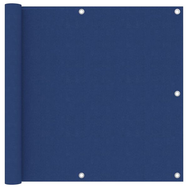 vidaXL ساتر شرفة أزرق 90&times;400 سم قماش أكسفورد