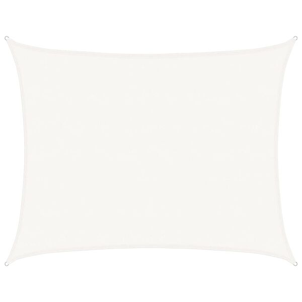 vidaXL مظلة شراعية 160 جم/م&sup2; أبيض 6&times;8 م HDPE