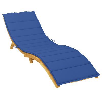 vidaXL وسادة كرسي تشمس أزرق ملكي 200×60×3 سم قماش