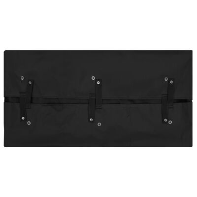 vidaXL بطانة عربة الحديقة قماش أسود 86×46×41 سم قماش