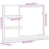 vidaXL مرآة حمام لون رمادي أسمنتي 60&times;10.5&times;45 سم خشب صناعي