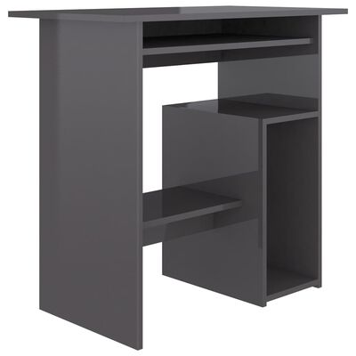 vidaXL 803253 vidaXL Desk High Gloss Grey 80x45x74 cm Chipboard (AU/US only)