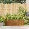 vidaXL وعاء زراعة صدئ 120&times;40&times;40 سم من الفولاذ المقاوم للعوامل الجوية