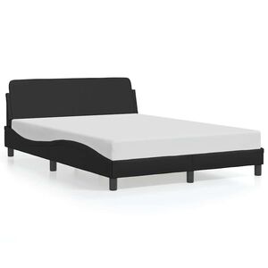 vidaXL إطار سرير "Dover" أسود 120&times;200 سم من الجلد الصناعي