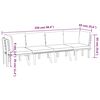 vidaXL عدد 4 قطع طقم جلسة حديقة مع وسائد خشب أكاسيا صلب