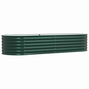 vidaXL سرير مرتفع أخضر 240 x 80 x 44 cm فولاذ