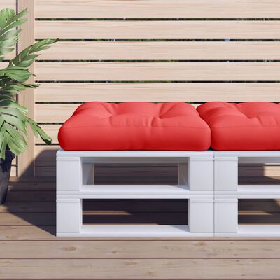 vidaXL وسادة أريكة طبليات أحمر 60×60×10 سم