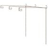 vidaXL تعريشة حديقة ذات طراز عتيق بني 3&times;3&times;2.5 م حديد