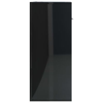 vidaXL 802478 vidaXL Sideboard High Gloss Black 60x30x75 cm Chipboard (AU/US only)