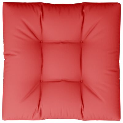vidaXL وسادة أريكة طبليات أحمر 80×80×10 سم