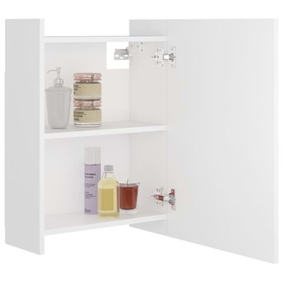 vidaXL خزانة حمام بمرآة أبيض 62.5×20.5×64 سم