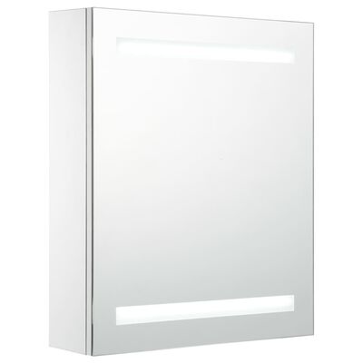 vidaXL خزانة حمام LED بمرآة 50×13.5×60 سم
