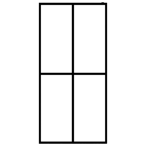 vidaXL حائط دش فاصل زجاج مقوى بلوري 100×195 سم