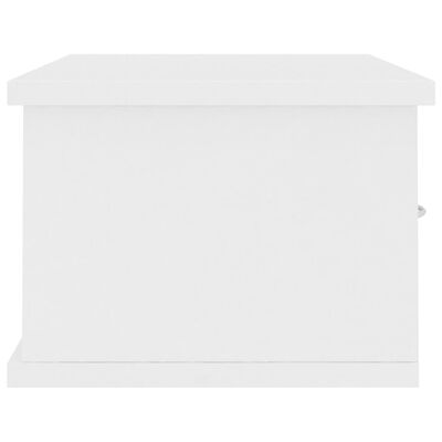 vidaXL رف درج جداري أبيض 60×26×18.5 سم خشب مضغوط