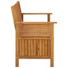 vidaXL بنش حديقة للتخزين 120 سم خشب أكاسيا صلب