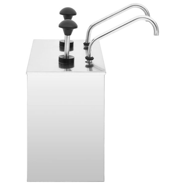 vidaXL موزع صلصة ستانلس ستيل 2 &times; 3.5 لتر