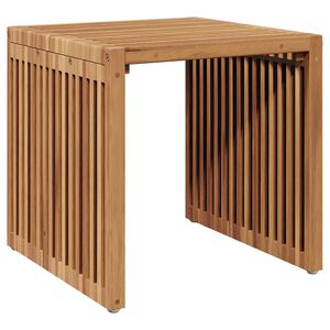 vidaXL طاولة جانبية للحديقة بني 45 &times; 42.5 &times; 45 سم خشب تيك صلب