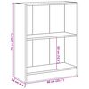 vidaXL رف كتب أبيض 60×24×76 سم خشب صناعي