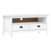 288924 vidaXL TV Cabinet "Hill Range" White 110x40x47 cm Solid Pine Wood - Untranslated