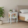 323541 vidaXL Hand Painted Bedside Cabinet 40x30x50 cm Solid Mango Wood - Untranslated
