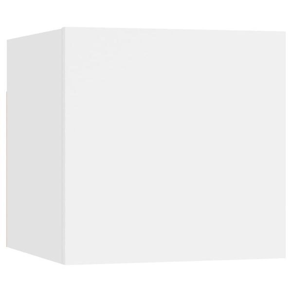 vidaXL خزانة جانب السرير لون أبيض 30.5×30×30 سم خشب صناعي (804481)