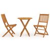 3058252 vidaXL 3 Piece Folding Garden Dining Set Solid Acacia Wood (313594+313603) - Untranslated