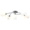 289238 vidaXL Ceiling Lamp with Ceramic Shades for 5 E14 Bulbs White Cone - Untranslated