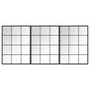 vidaXL مرايا حائط 3 قطع لون أسود 60x80 سم معدن