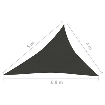 vidaXL مظلة شراعية 160 جم/م² أنثراسيت 4×5×6.8 م HDPE