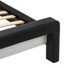 vidaXL إطار السرير مع اللوح الأمامي أسود 218 x 132 x 86.5 سم جلد صناعي
