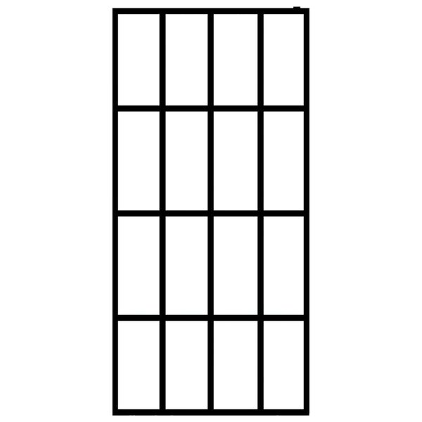 vidaXL حائط دش فاصل زجاج مقوى شفاف 140×195 سم