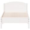 vidaXL إطار سرير دون مرتبة لون أبيض 200x90 سم خشب صلب صنوبر