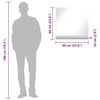 vidaXL مرآة حائط مع رف 60&times;60 سم زجاج مقسّى