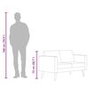 vidaXL كنبة ذات مقعدين قماش كريمي