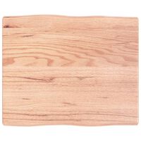 vidaXL سطح طاولة لون بني فاتح 60*50*(2-4) سم خشب صلب معالج وحواف خام