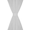 vidaXL ستائر مايكرو ساتان 2 ق مع عراوي 140×245 سم لون أبيض