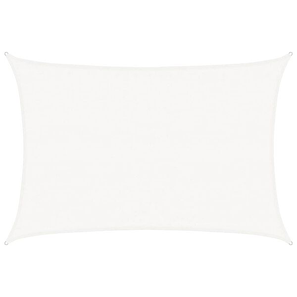 vidaXL مظلة شراعية 160 جم/م² أبيض 3.5×4.5 م HDPE