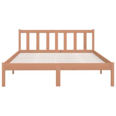vidaXL إطار سرير خشب صنوبر صلب بني عسلي 160×200 سم